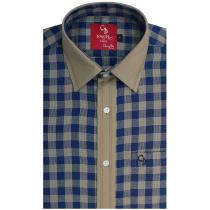 Combination Navy Blue Shirt : Party
