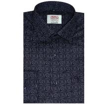 Self Design Navy Blue Shirt : Ditto