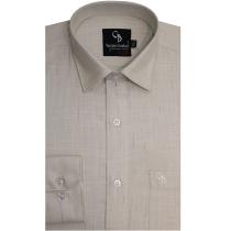 Self Design Fawn Shirt : Business