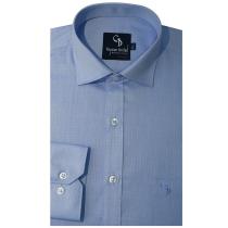 Self Design Light Blue Shirt : Business