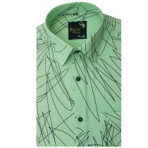 Print Green Shirt : Party