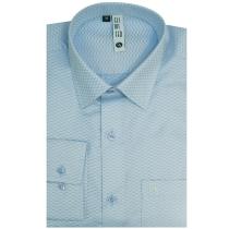 Self Design Blue Shirt : Slim