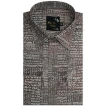 Print Brown Shirt : Party