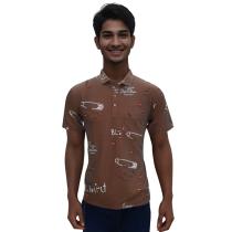 Print Brown T-shirt : Regular