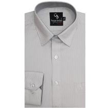 Stripes Light Gray Shirt : Business