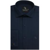 Self Design Navy Blue Shirt : Business