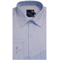 Print Blue Shirt : Party