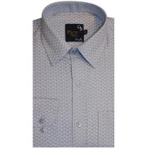 Print Blue Shirt : Party