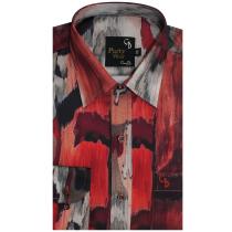 Print Brown Shirt : Party