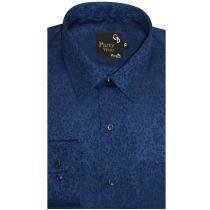 Print Blue Shirt : Party