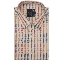 Print Peach Shirt : Party