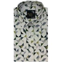 Print Cream Shirt : Party