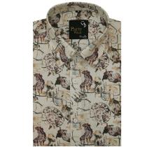 Print Cream Shirt : Party