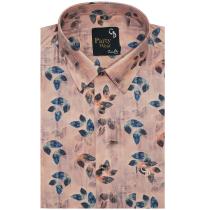 Print Peach Shirt : Party
