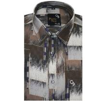 Print Gray Shirt : Party
