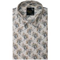 Print Gray Shirt : Party