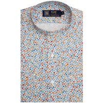Print Blue Shirt : Party