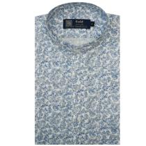 Print Blue Shirt : Party