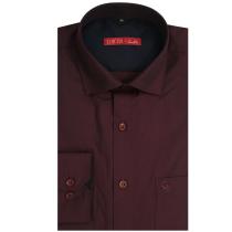 Self Design Maroon Shirt : Slim