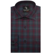 Checks Maroon Shirt : Business