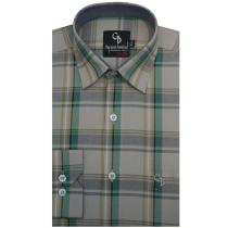 Checks Gray Shirt : Business