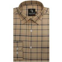 Checks Fawn Shirt : Business