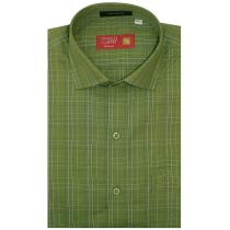 Checks Light Green Shirt : Business