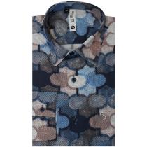 Print Blue Shirt : Slim