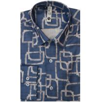 Print Blue Shirt : Slim