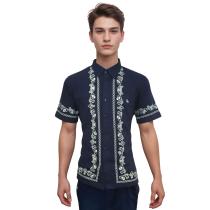 Combination Navy Blue Shirt : 