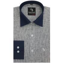 Self Design Blue Shirt : Business