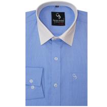 Self Design Blue Shirt : Business