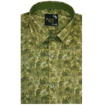 Print Light Green Shirt : Party