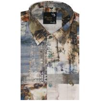 Print Khakhi Shirt : Party