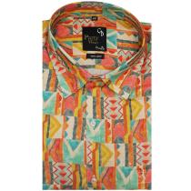 Print Orange Shirt : Party