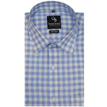 Checks Blue Shirt : Business