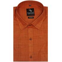 Checks Rust Shirt : Business