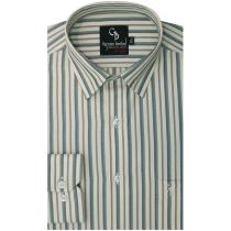 Stripes Light Green Shirt : Business