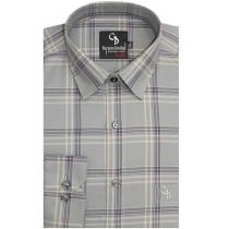 Checks Dark Gray Shirt : Business