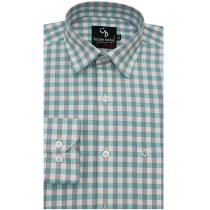 Checks Green Shirt : Business
