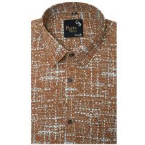 Print Brown Shirt : Party