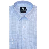 Self Design Blue Shirt : Business