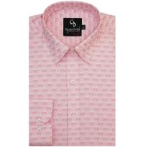 Self Design Peach Shirt : 