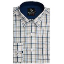 Checks Blue Shirt : Business