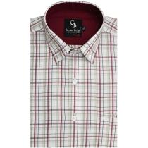 Checks Maroon Shirt : Business