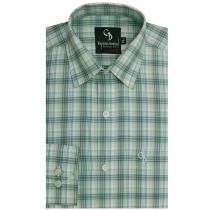 Checks Green Shirt : Business