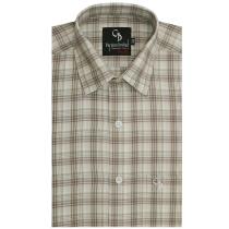 Checks Khakhi Shirt : Business