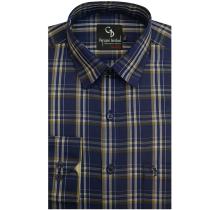 Checks Dark Blue T-shirt : Business