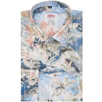 Print Blue Shirt : Ditto