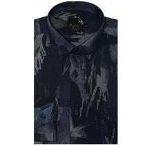 Print Blue Shirt : Party